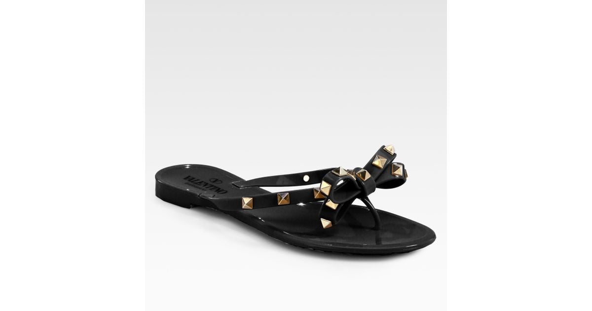 valentino jelly sandals black