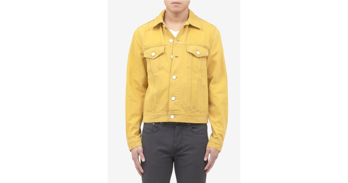 jeans jacket yellow