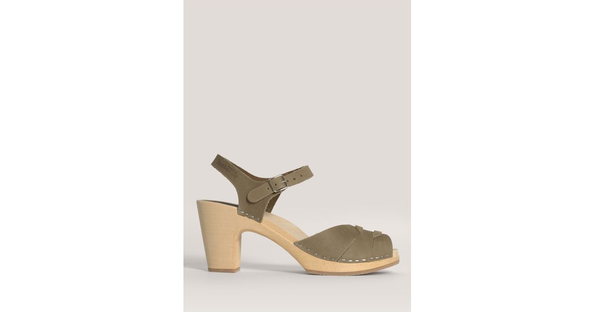 suede clog sandals