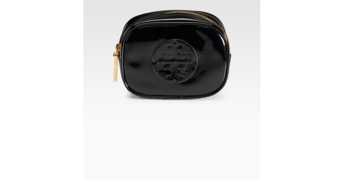 Tory Burch Patent Leather Cosmetic Bag in Black Lyst