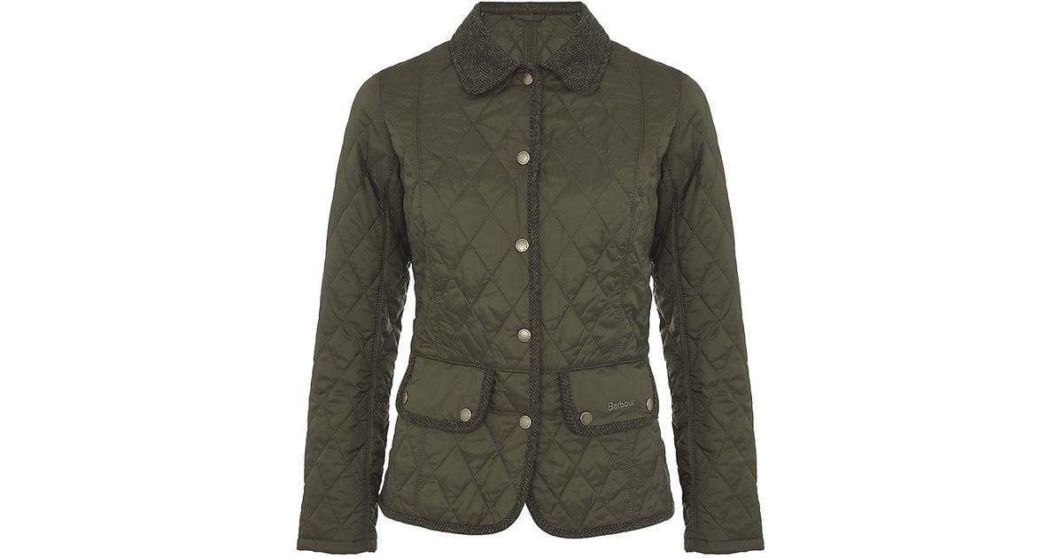 Barbour Vintage Tweed Quilted Jacket in Green | Lyst Canada