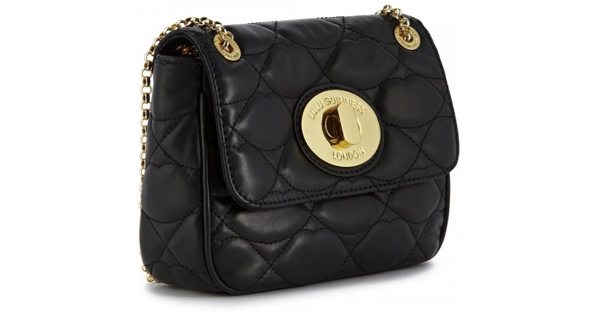 lulu guinness quilted lips bag