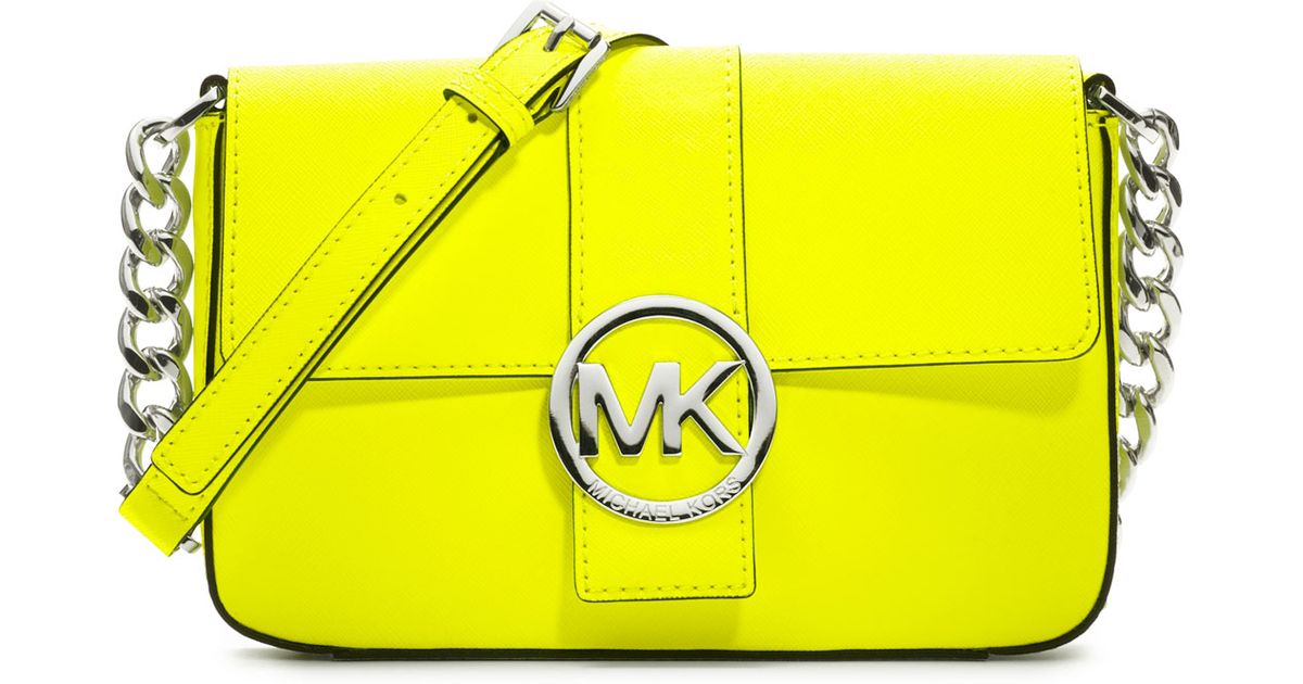 michael kors neon yellow bag