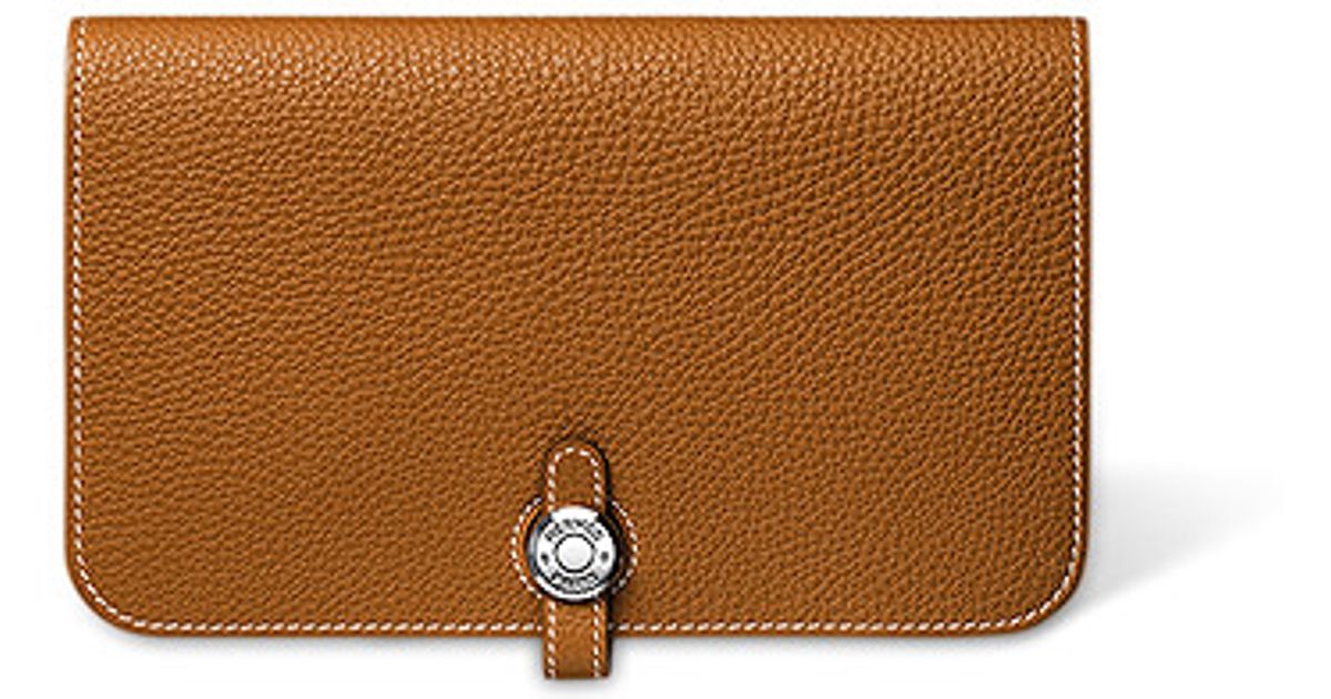 hermes dogon duo bamboo green wallet  