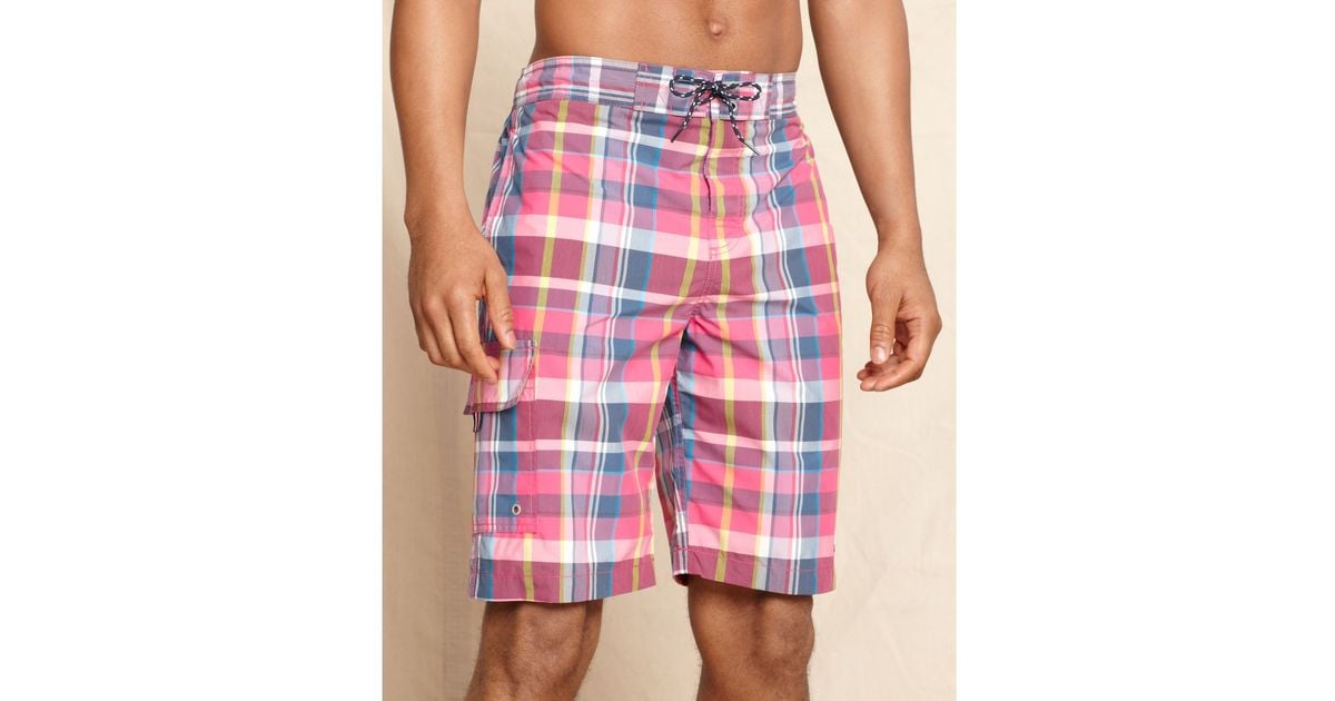 tommy hilfiger plaid shorts