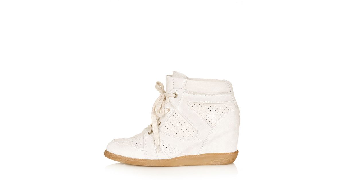 white trainers with wedge