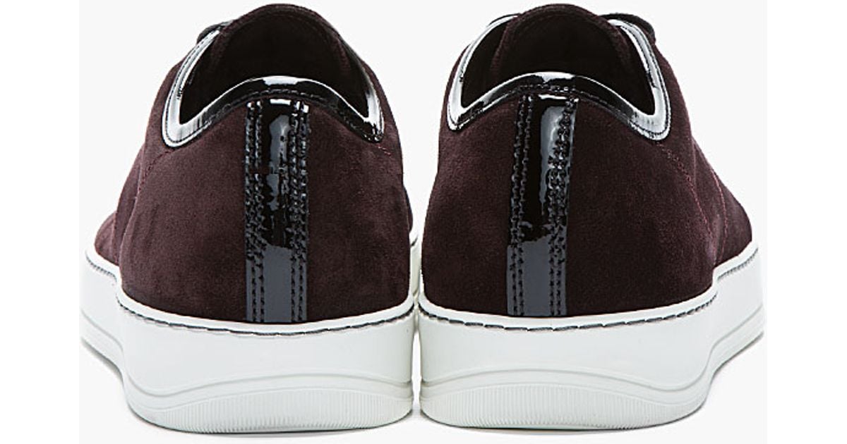 lanvin burgundy sneakers