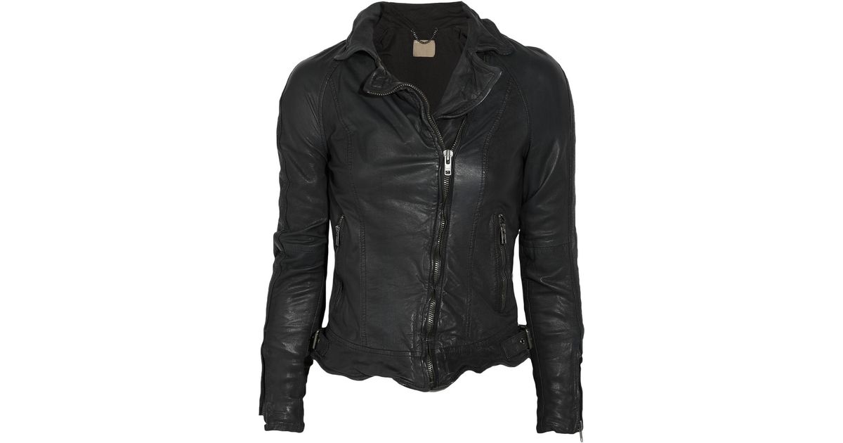 Lyst Muubaa Nassau Leather Biker Jacket In Black