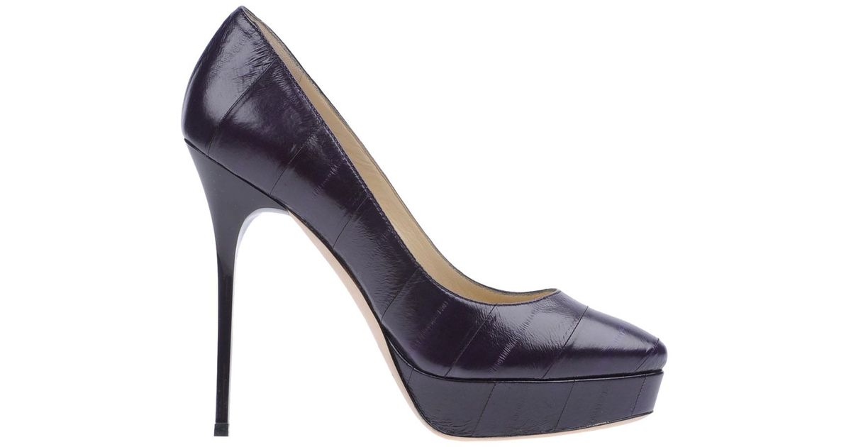 dark purple platform heels