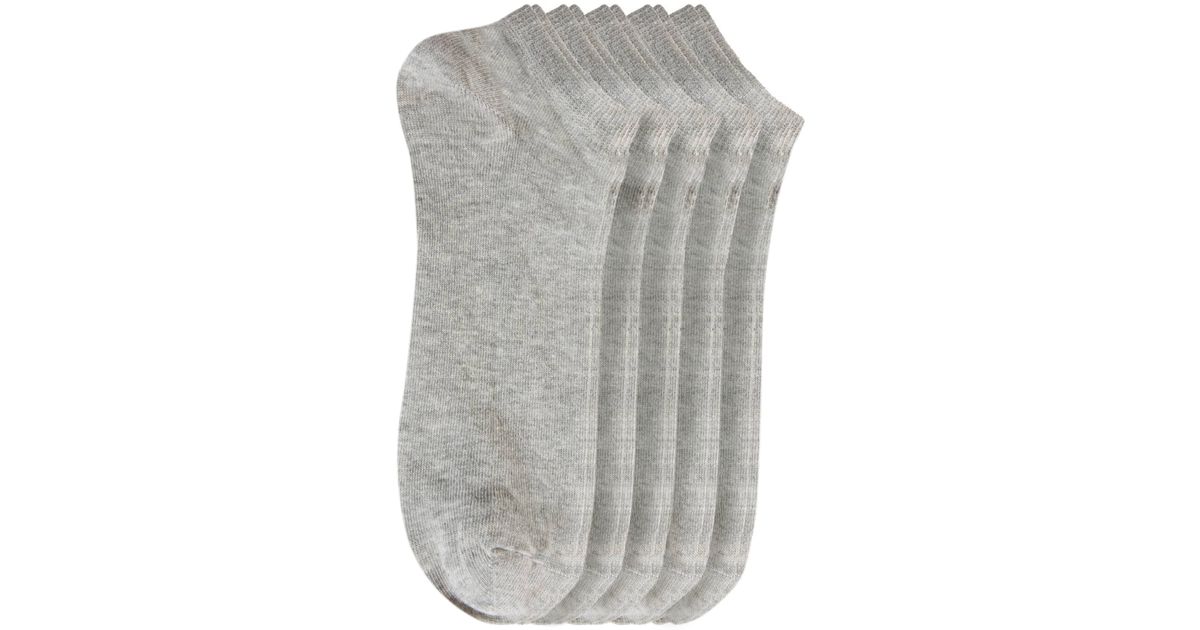 ASOS 5 Pack Trainer Socks in Grey (Gray) for Men Lyst