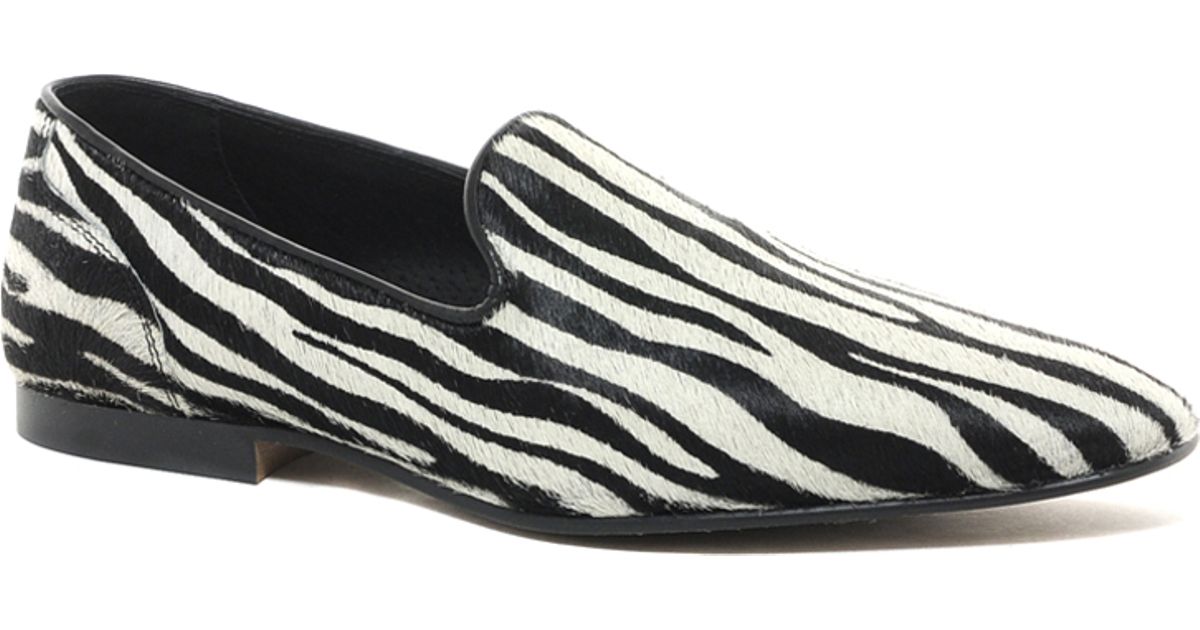 ASOS Loafers with Zebra Print in Black 