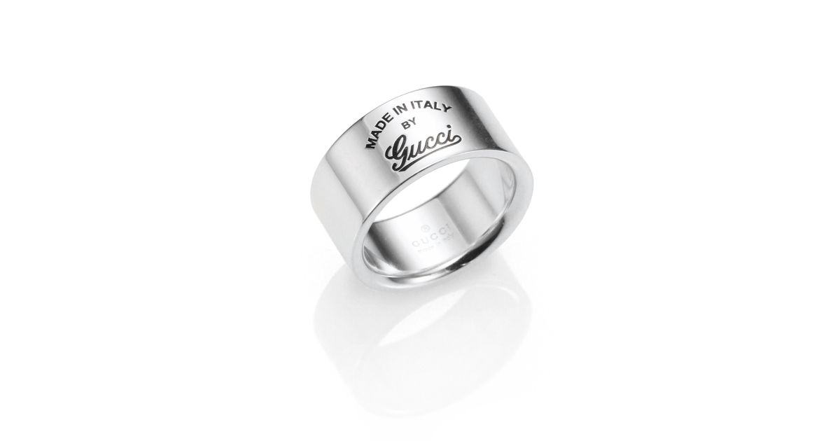 Gucci Sterling Silver Signature Ring in 