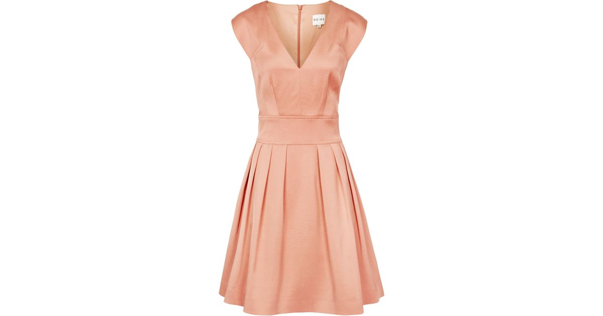 reiss peach dress