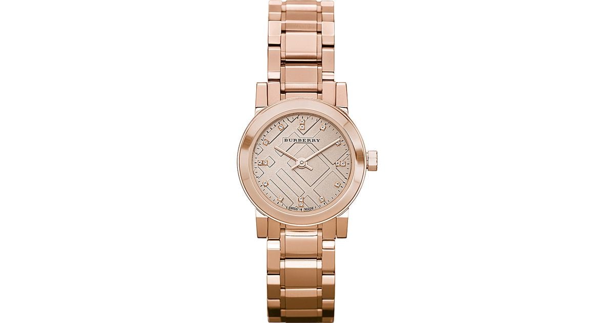 burberry rose gold watch sale