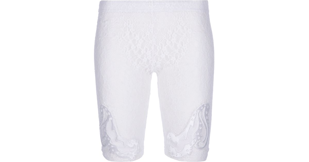 white leggings shorts