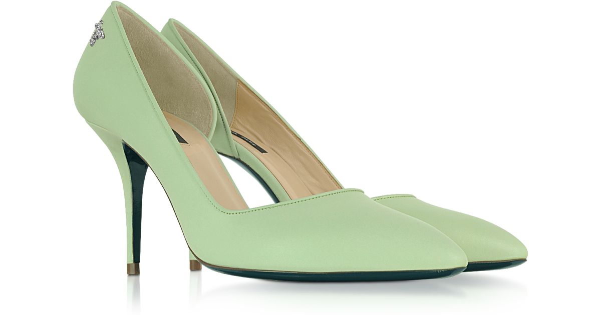 pale green court shoes
