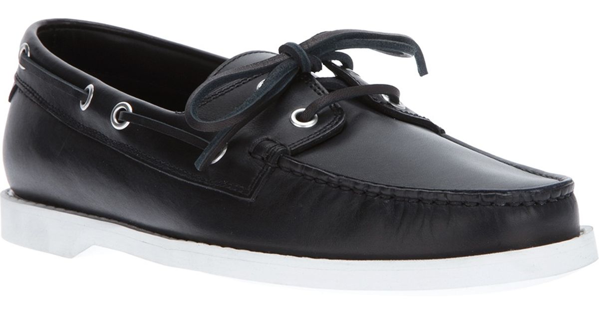 Saint Laurent Deck Shoe in Black for Men - Lyst