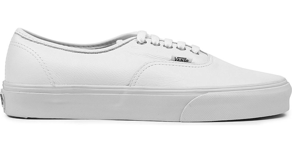 white leather vans authentic