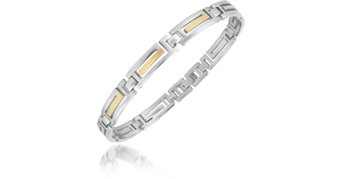 Lyst Zoppini Zochain Stainless Steel and 18k Gold Link Bracelet in