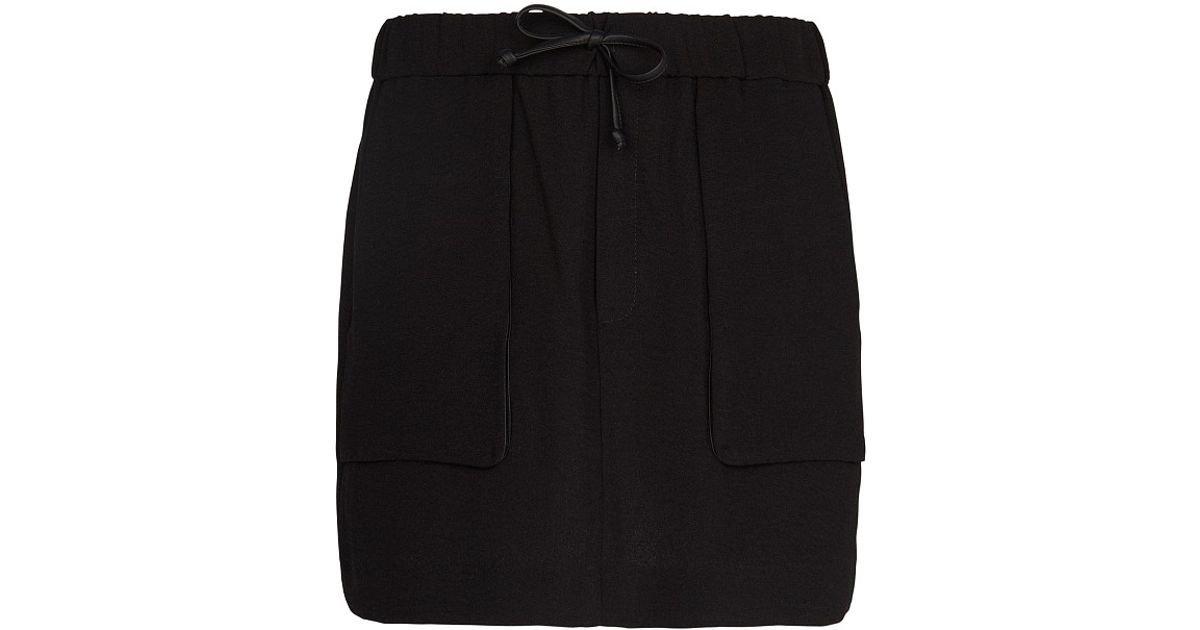 Mango Faux Trimming Mini-skirt in Black | Lyst