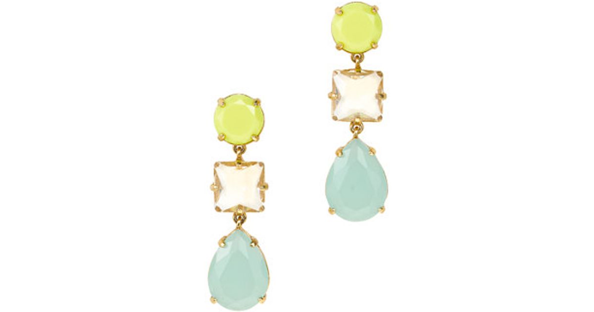 J.Crew Neon Drop Earrings in Yellow Lyst