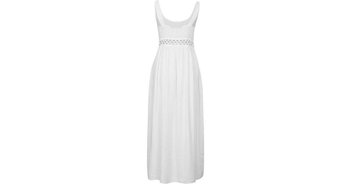 petite maxi white dress