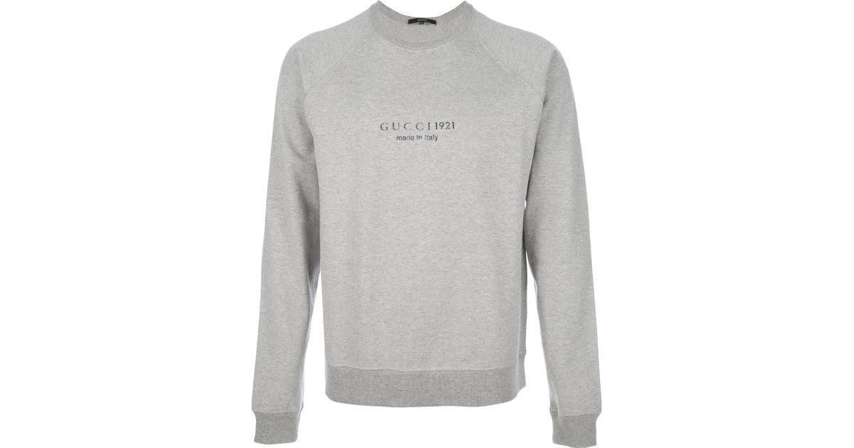 Gucci Logo Sweatshirt in Grey (Gray 
