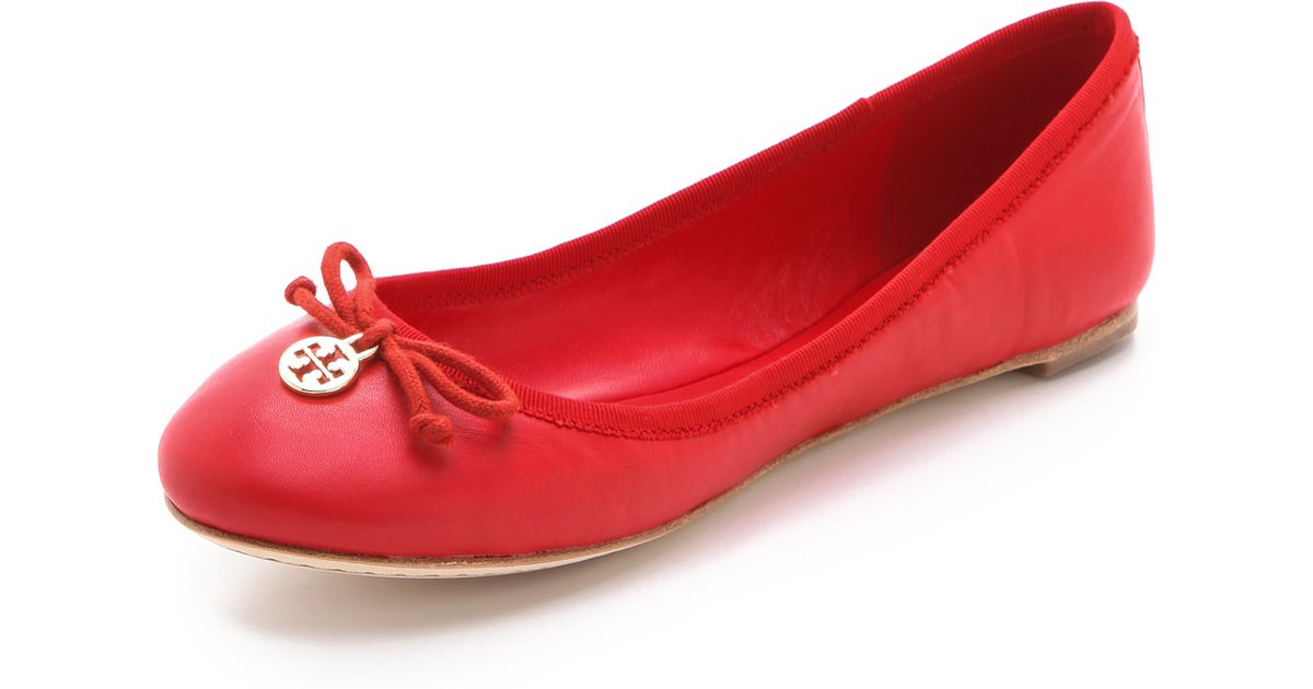 tory burch red flats