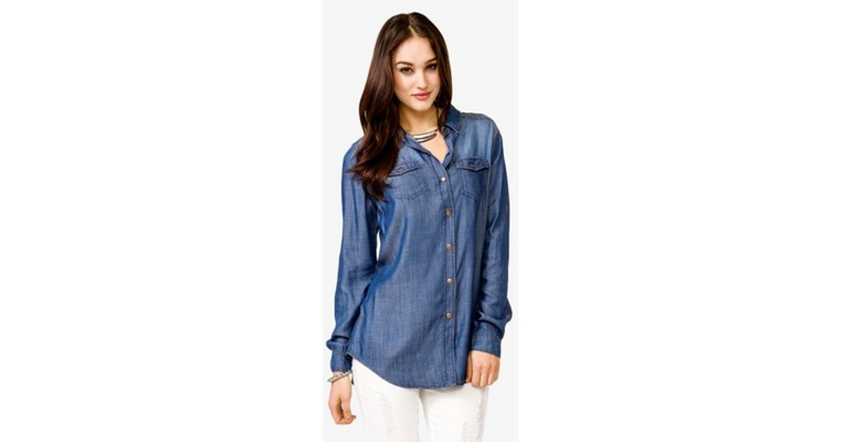 longline chambray shirt