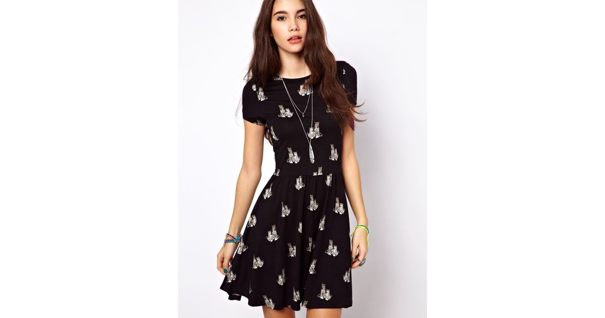 cheetah print skater dress