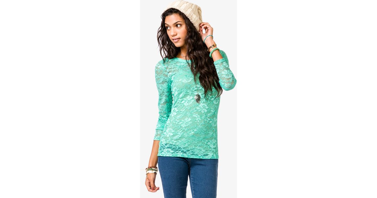 mint green top forever 21