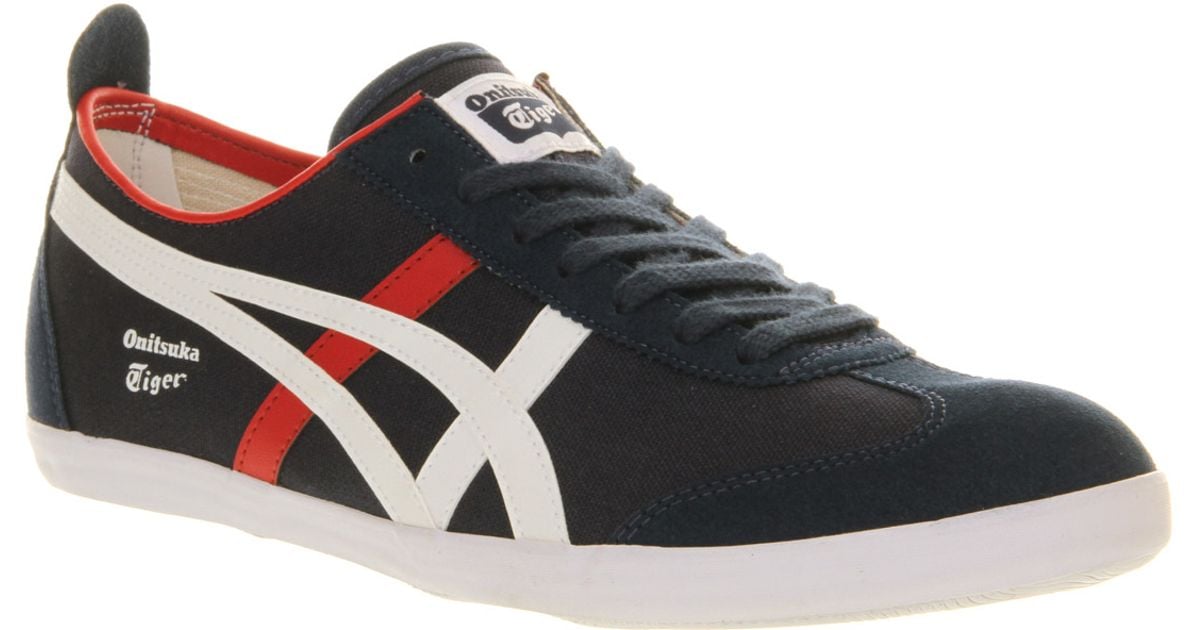 Onitsuka Tiger Mexico 66 Vulc Suede Navy White Red in Black for Men - Lyst