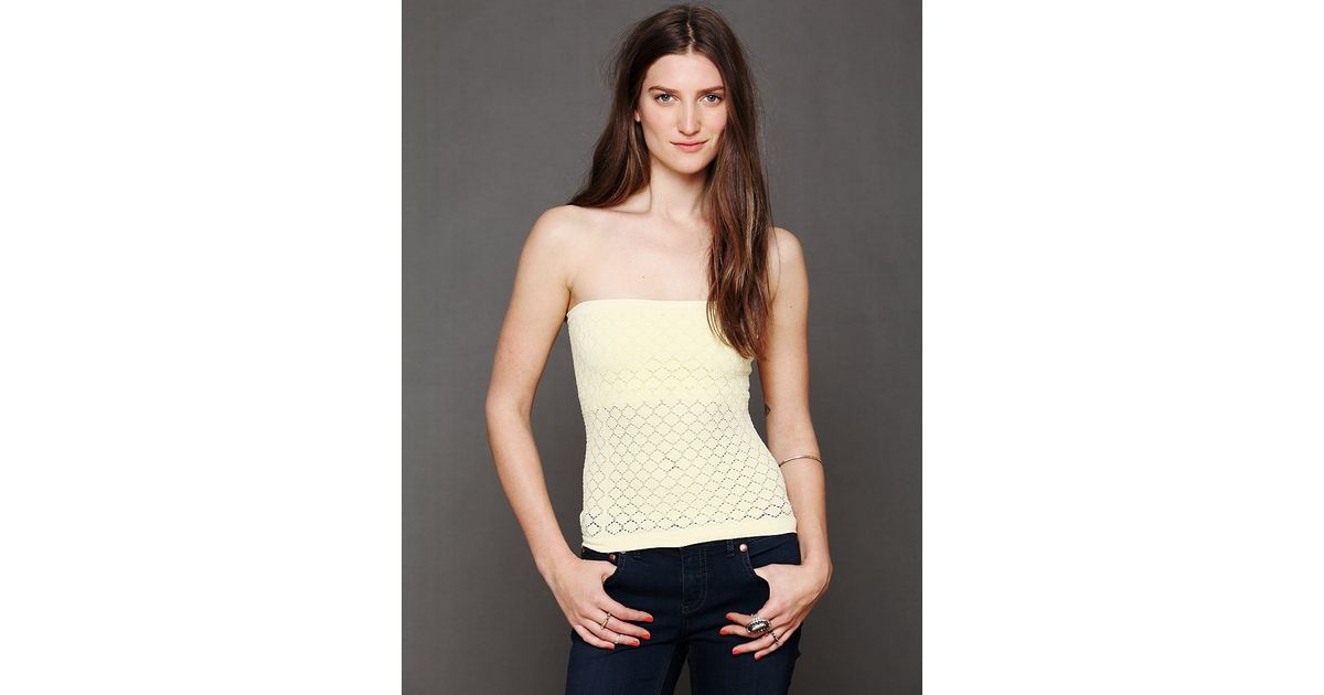 yellow honey tube top