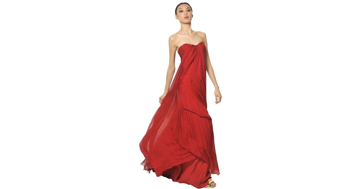 alexander mcqueen chiffon dress