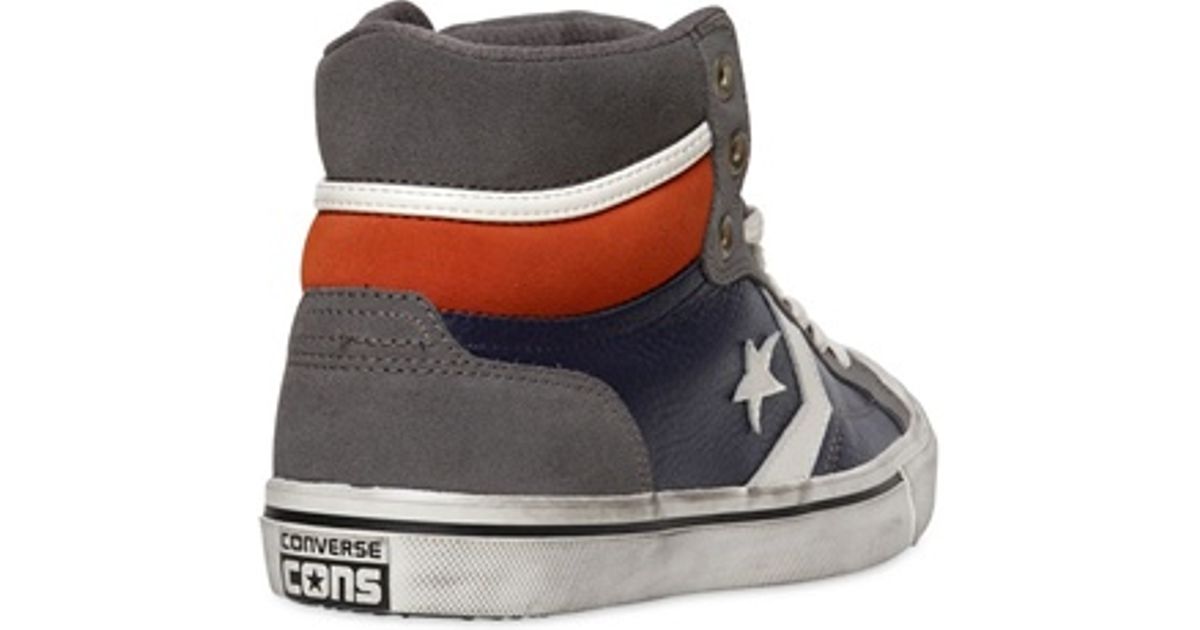 Converse Pro Blaze Hi Leather Suede Sneakers in Blue/Grey (Gray) for Men -  Lyst