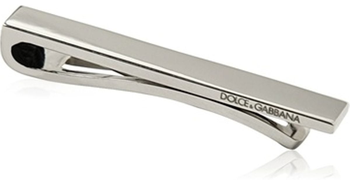 Dolce \u0026 Gabbana 55mm Tie Clip in Silver 