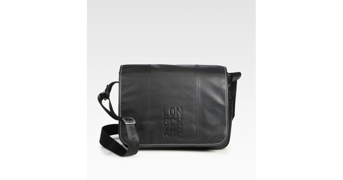 Longchamp Cavalier Small Leather Messenger in Black-Nickel (Black) for Men - Lyst