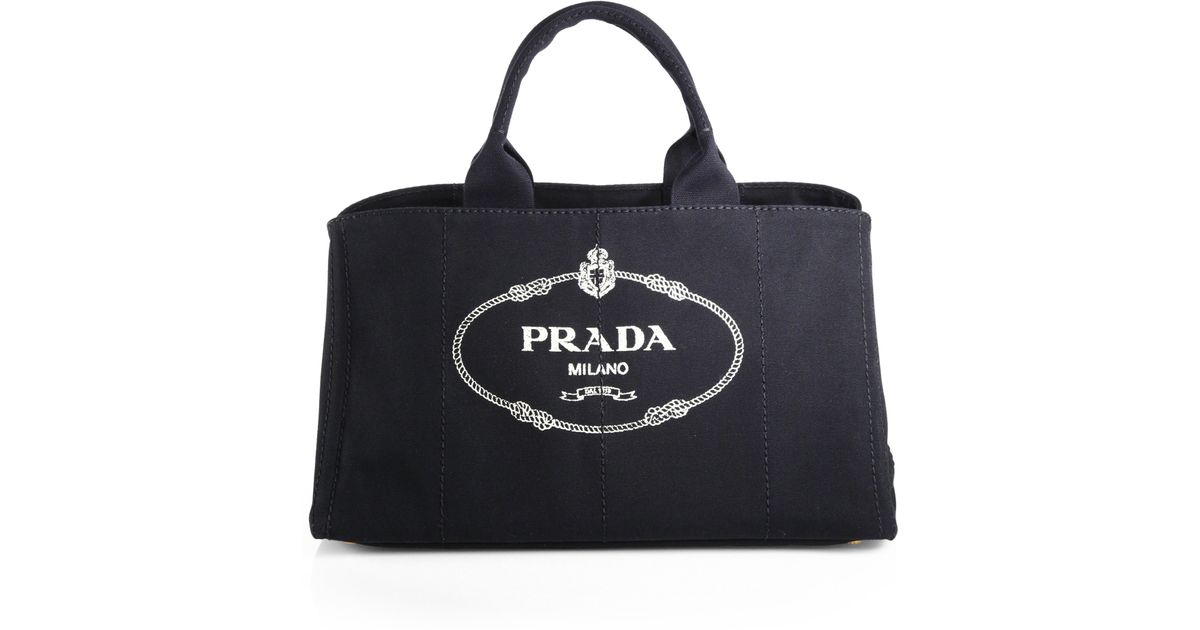prada black canvas bag