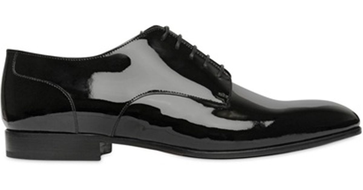 Valentino Patent Shoes Black Men Derby Laceup For Leather XiuTOZPk