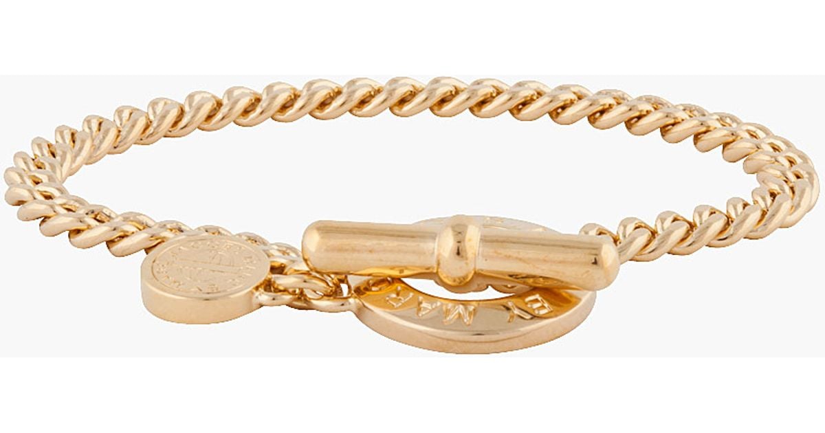 Marc By Marc Jacobs Gold Toggles and Turnlocks Mini Toggle Bracelet in  Metallic - Lyst