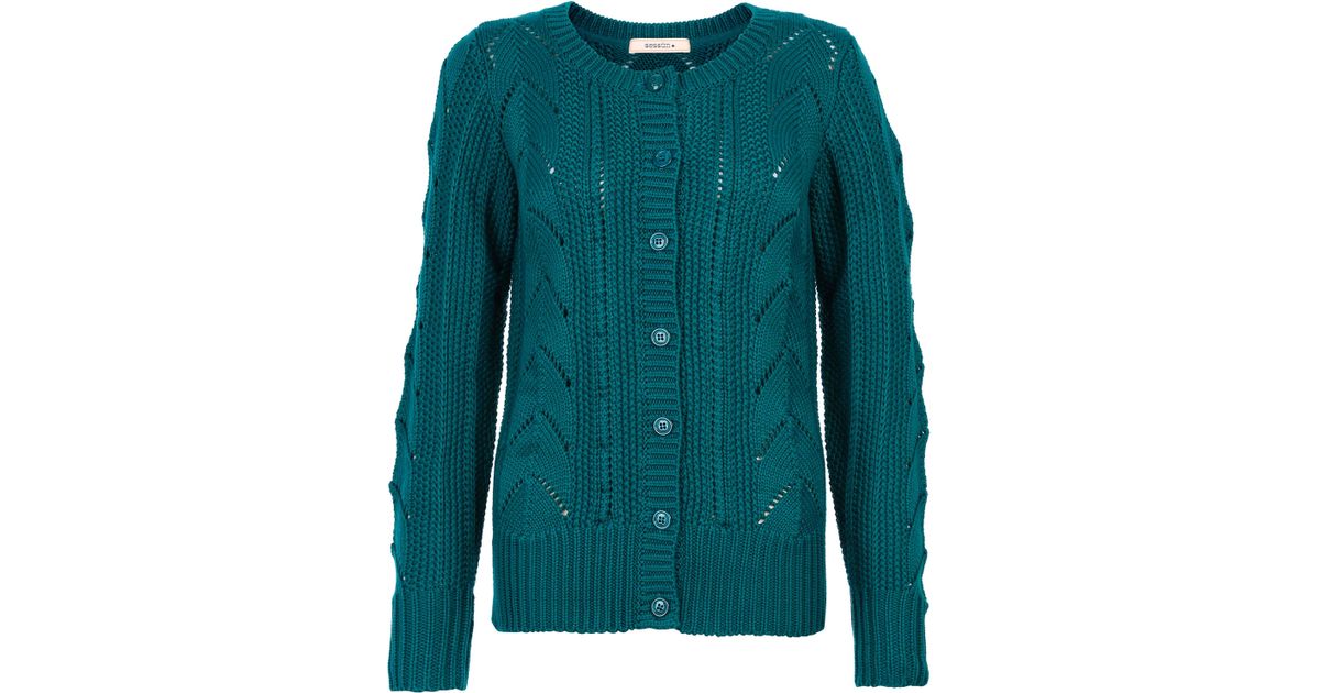 teal chunky cardigan