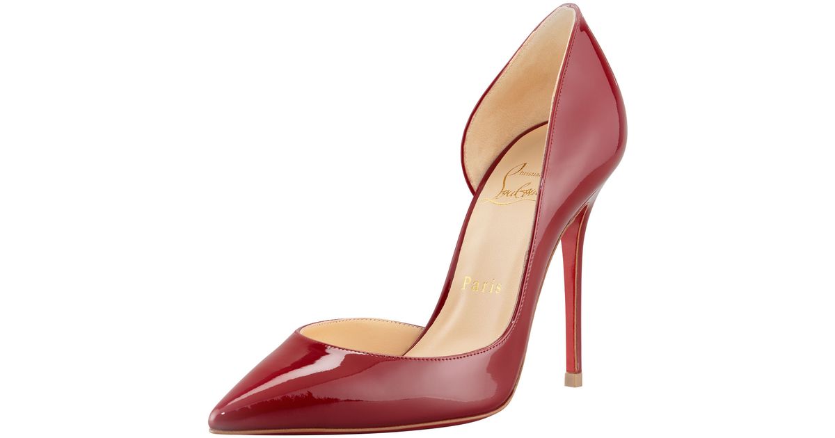 Christian louboutin Iriza Pointedtoe Dorsay Red Sole Pump Rouge in ...