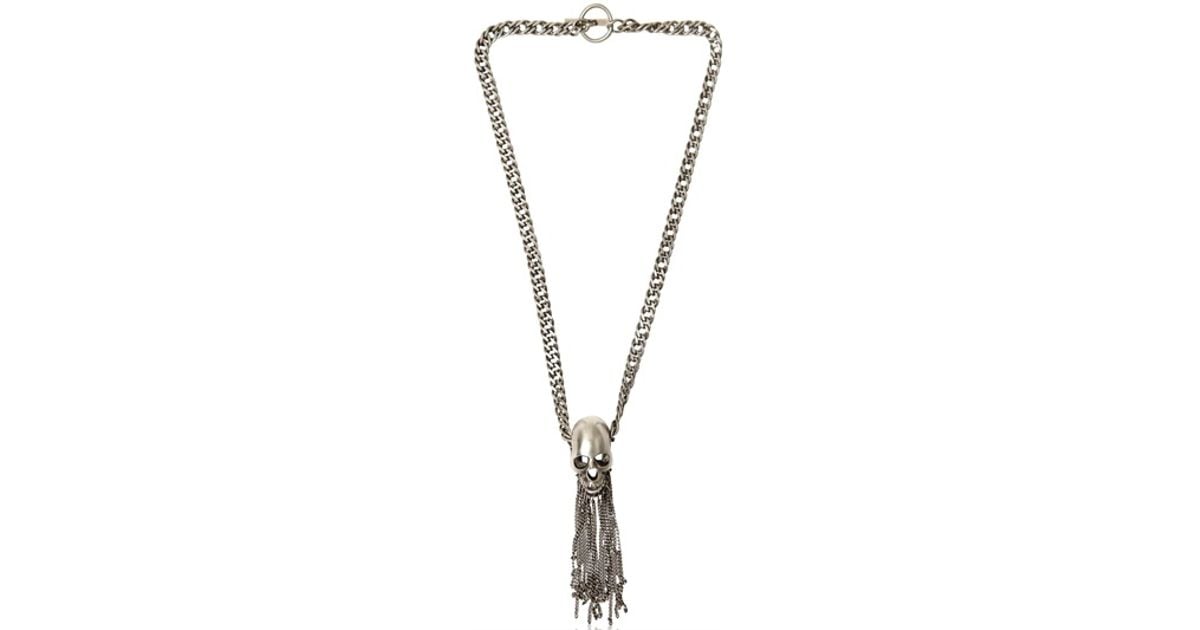 Saint Laurent Dollar Sign Necklace in Silver (Metallic) for Men - Lyst