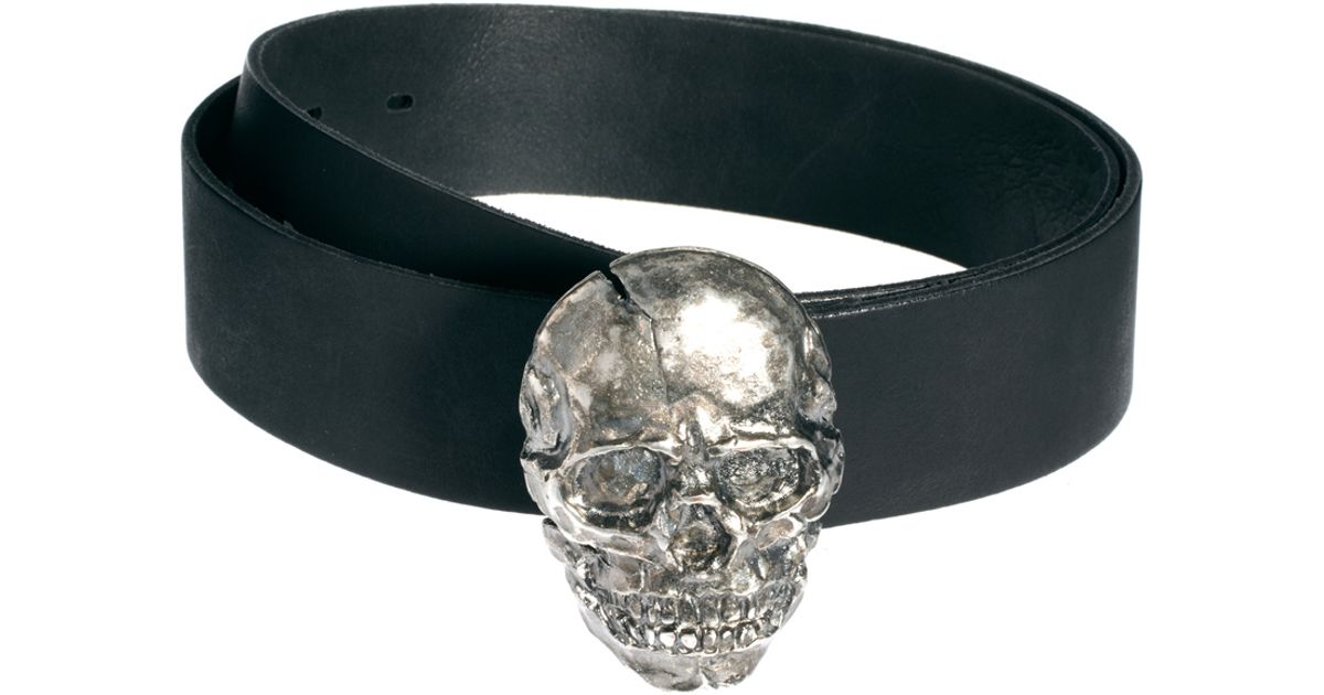 ASOS Leather Belt with Skull Head in Black for Men Lyst