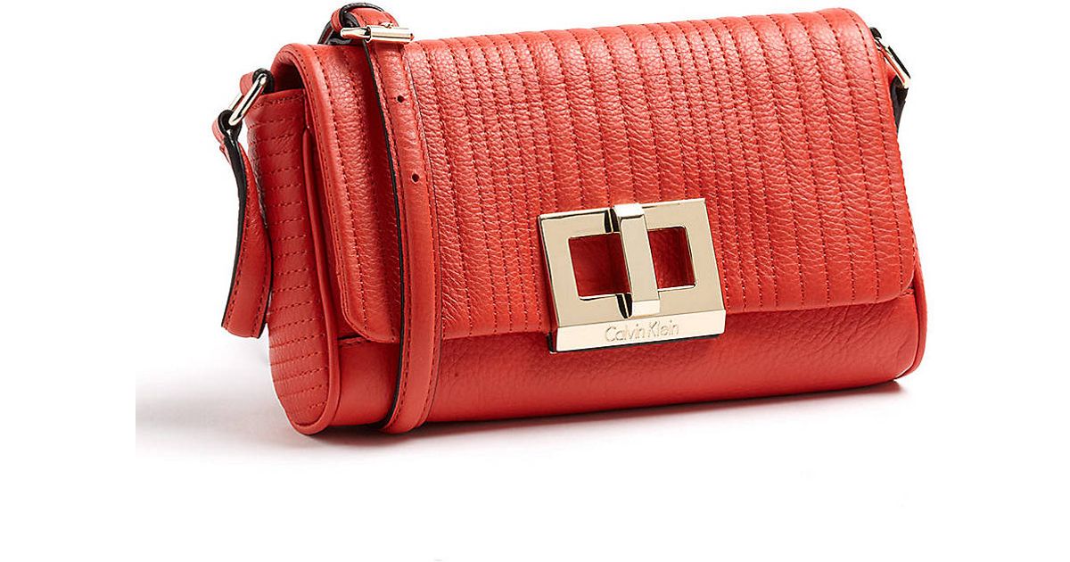 red calvin klein crossbody bag