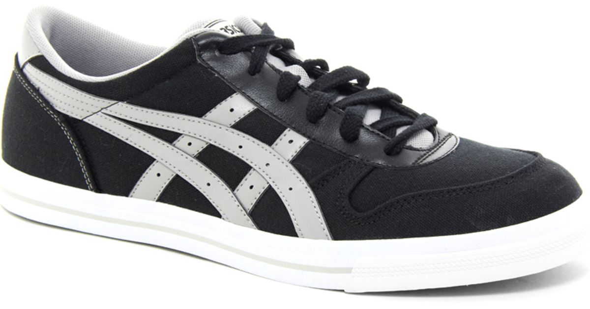 Onitsuka Tiger Aaron Canvas Trainers In Black For Men Lyst 4197