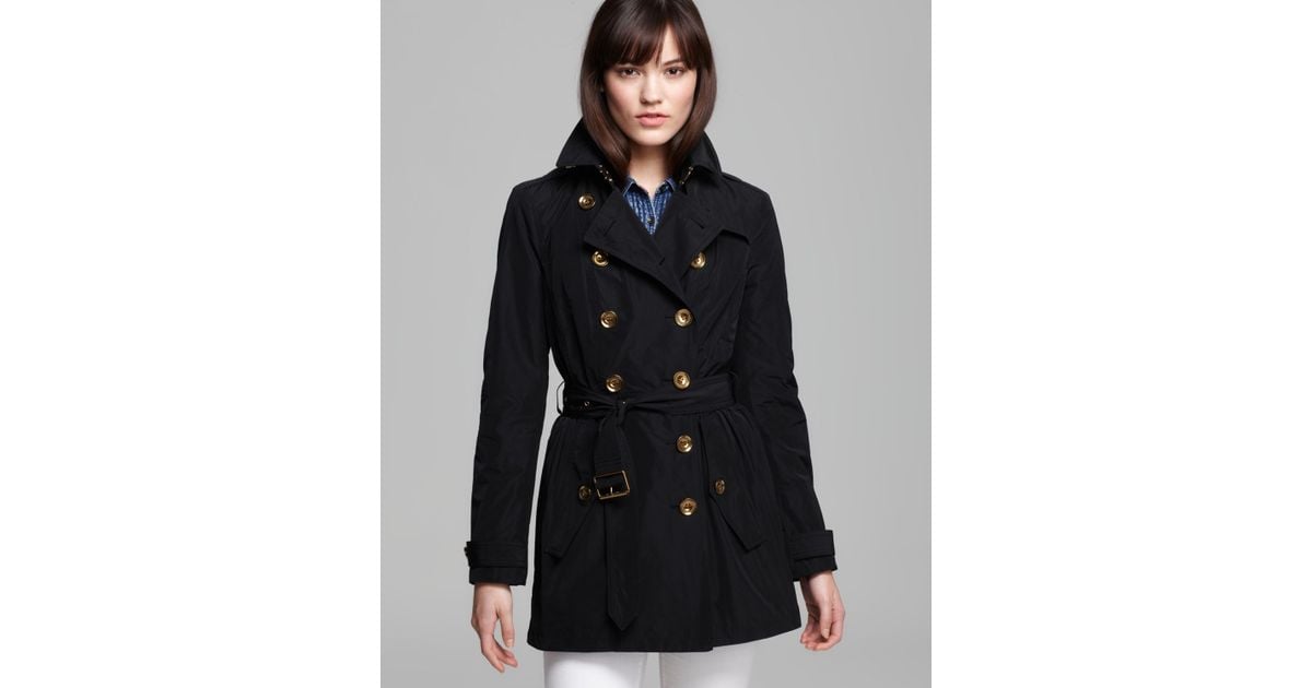 Burberry Brit Dorsleigh Trench with Gold Buttons in Black - Lyst