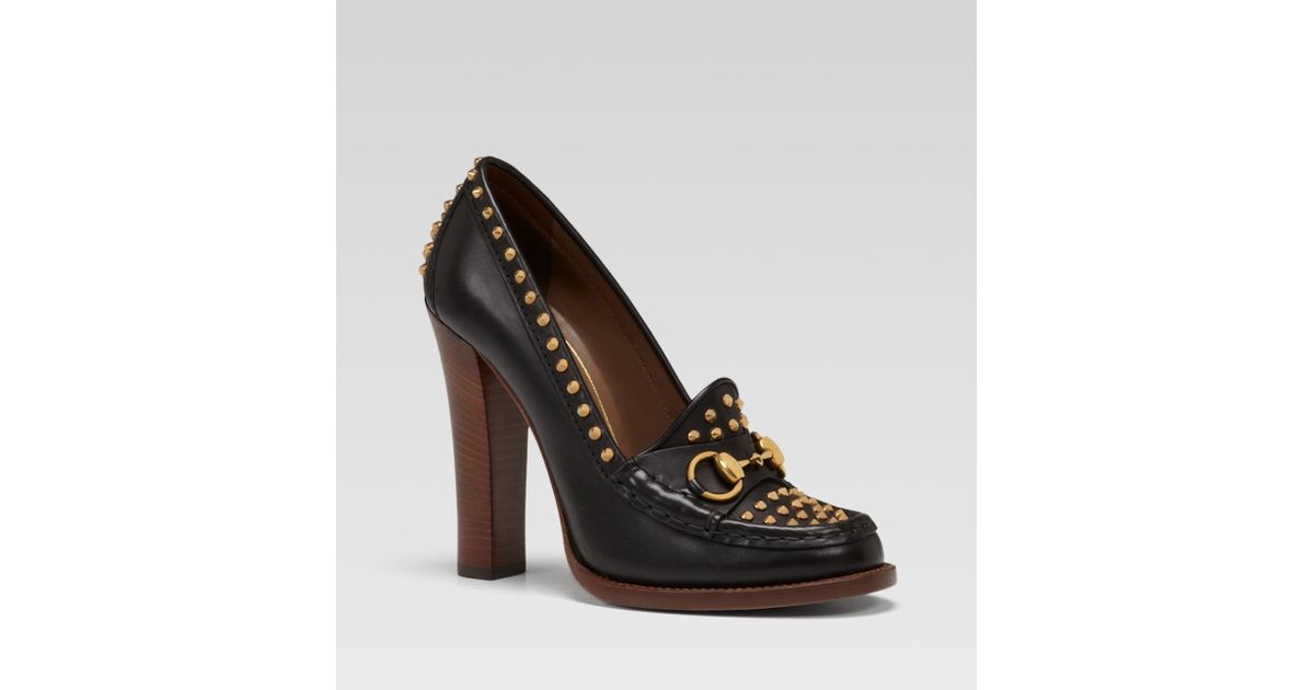 gucci loafer with heel