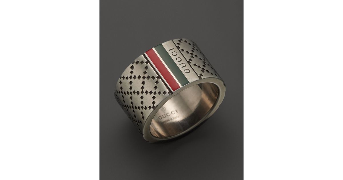 Enamel Diamantissima Motif 12mm Ring 