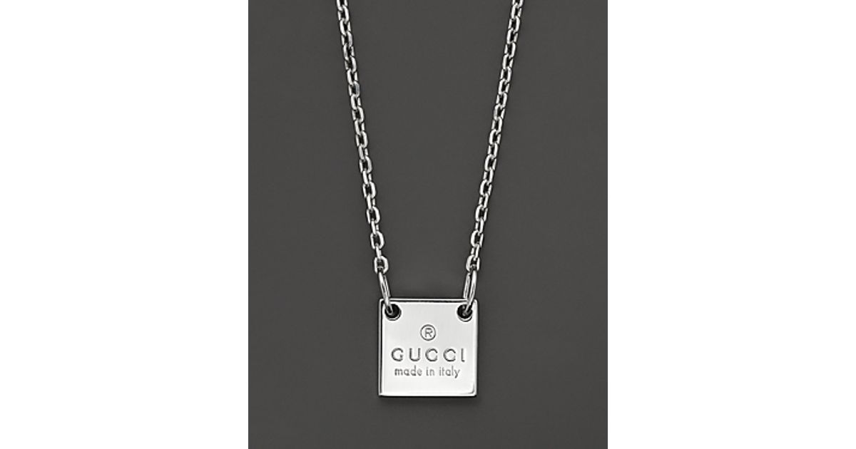 Gucci Trademark Square Necklace 18l in 